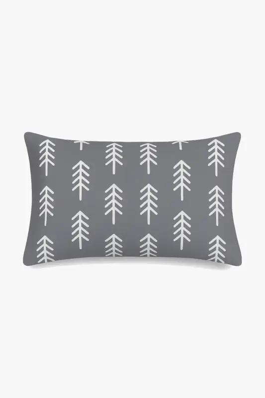 Affaire À Saisir Decorative grey geometric patchwork cushion cover for interiors