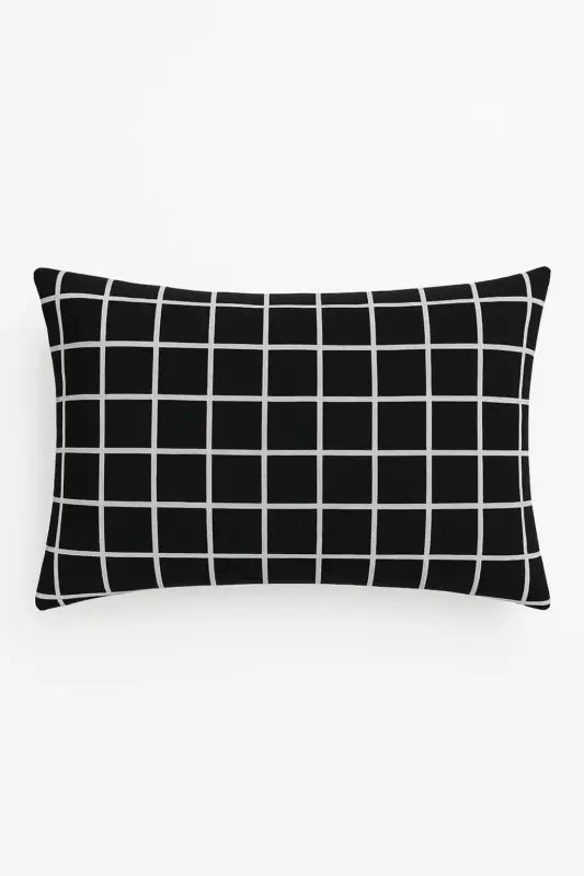Black and white geometric cushion cover for sofa Petit Prix