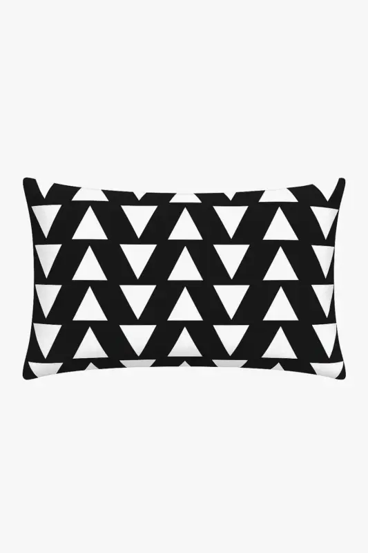 Geometric black and white cushion cover for sofa Certifié