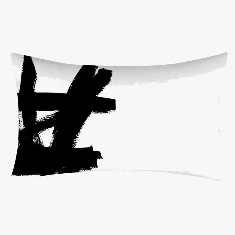 Affaire À Saisir Decorative black and white geometric print cushion cover