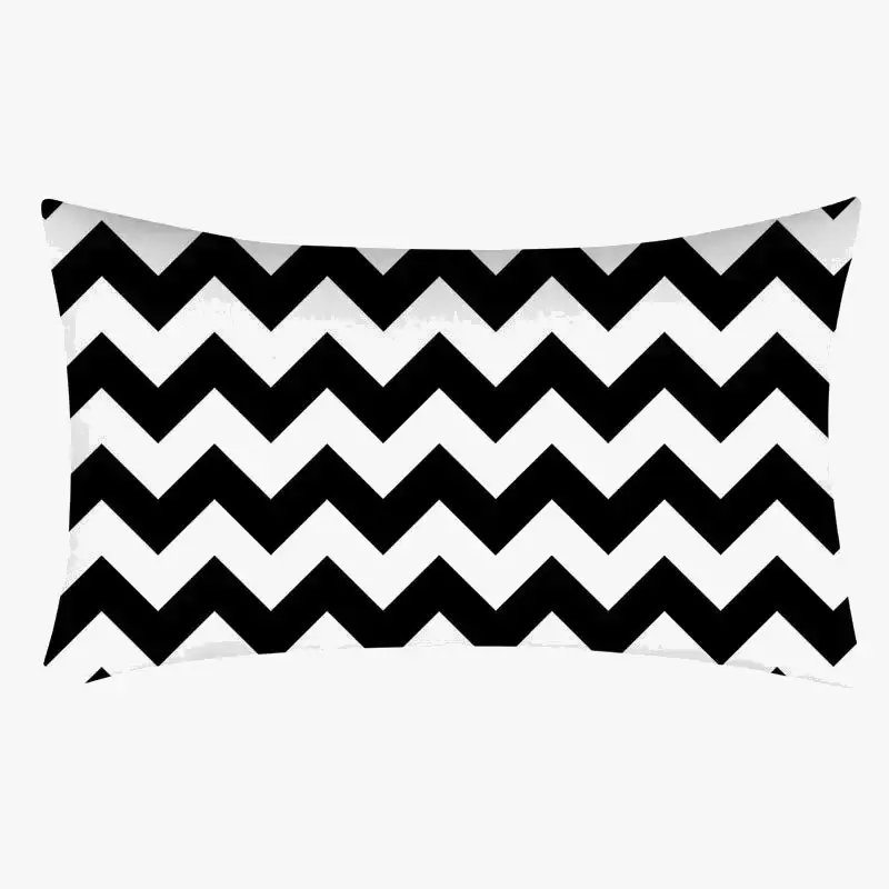 Acheter En Ligne Geometric black and white cushion cover for sofa