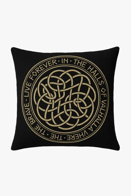 Réduction Viking amulet geometric black and white cushion cover