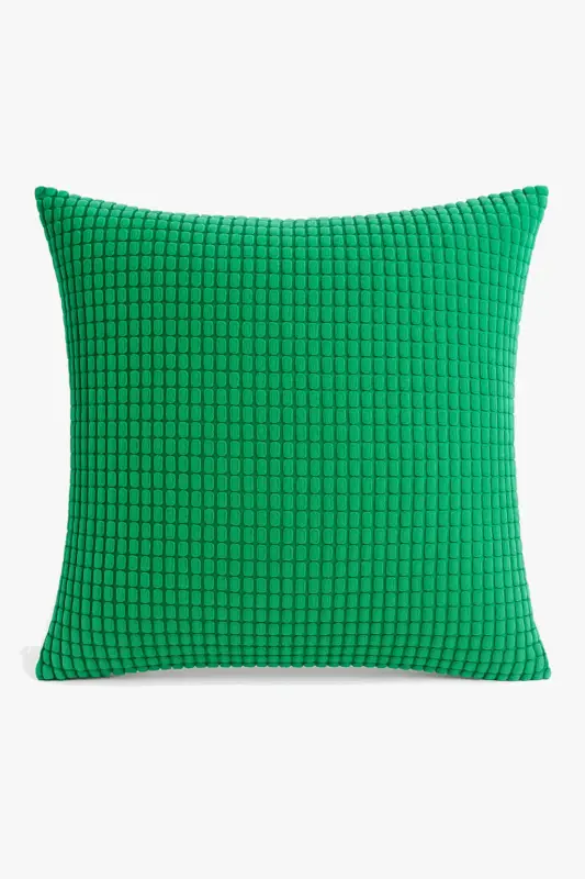 Prix Réduit Solid corduroy cushion cover with corn kernel texture 40 to 70 cm