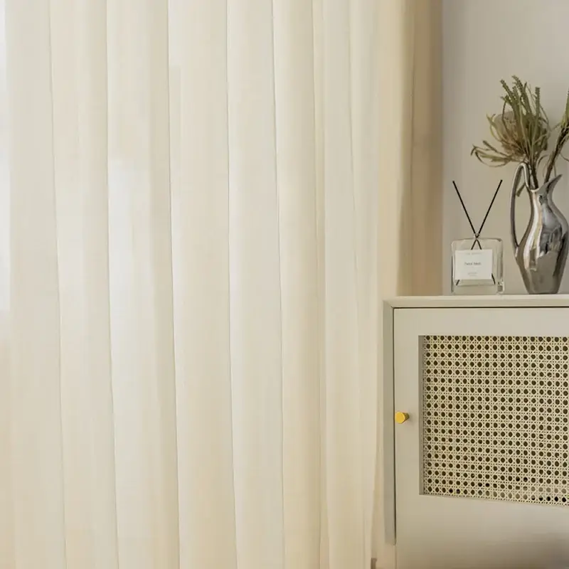 Minimalist pleated translucent curtain with thermal insulation for ... Acheter En Ligne