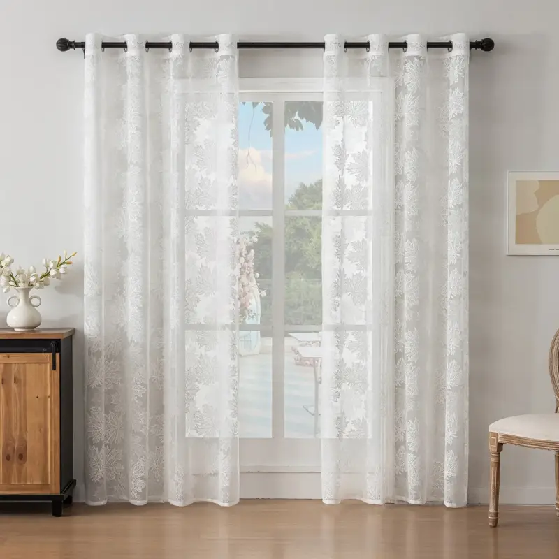 Custom tulle voile curtain modern style living room bedroom Prix Promo