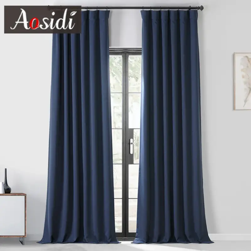 Modern pleated blackout curtain for living room or bedroom Populaire