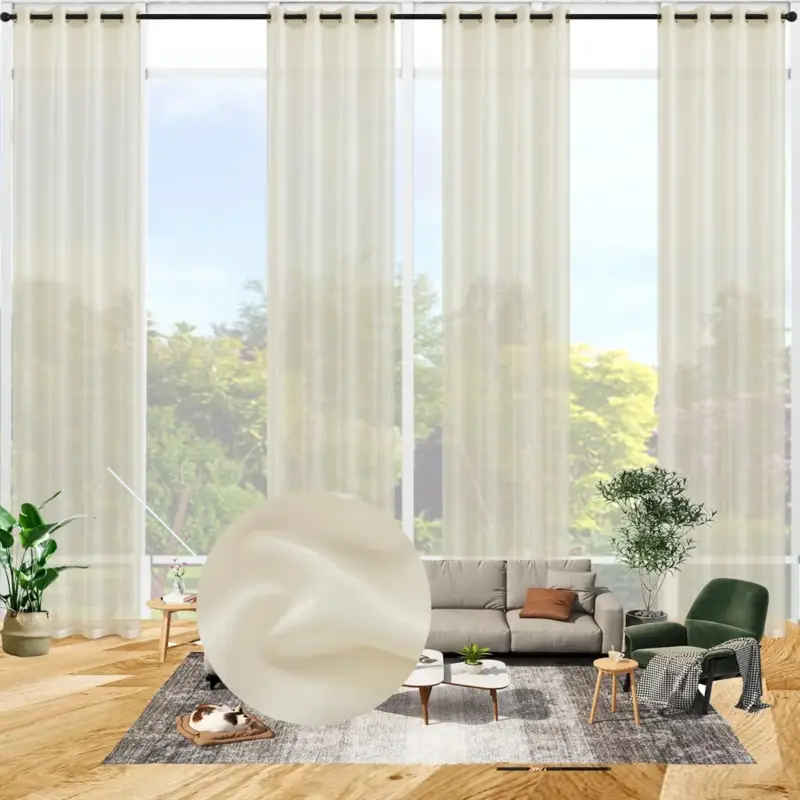Voilage rideau faux lin sur mesure extra long Meilleur Choix