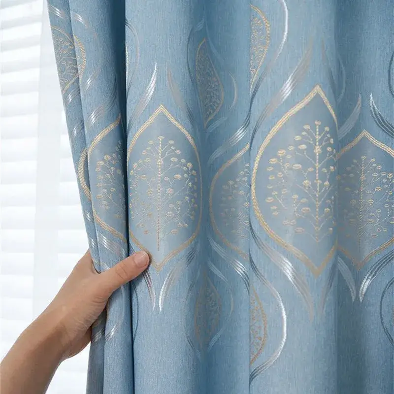 Modern floral blackout curtain for bedroom or living room Prix Choc
