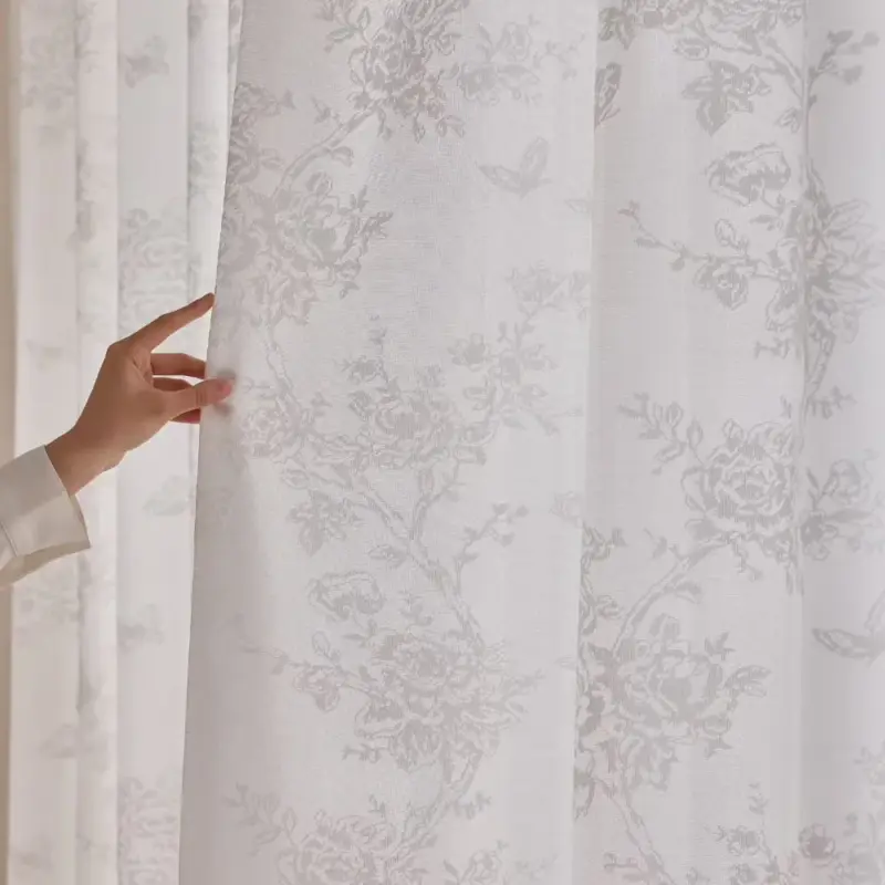 Affaire À Saisir Butterfly tulle sheer curtain for girls' bedroom and living room