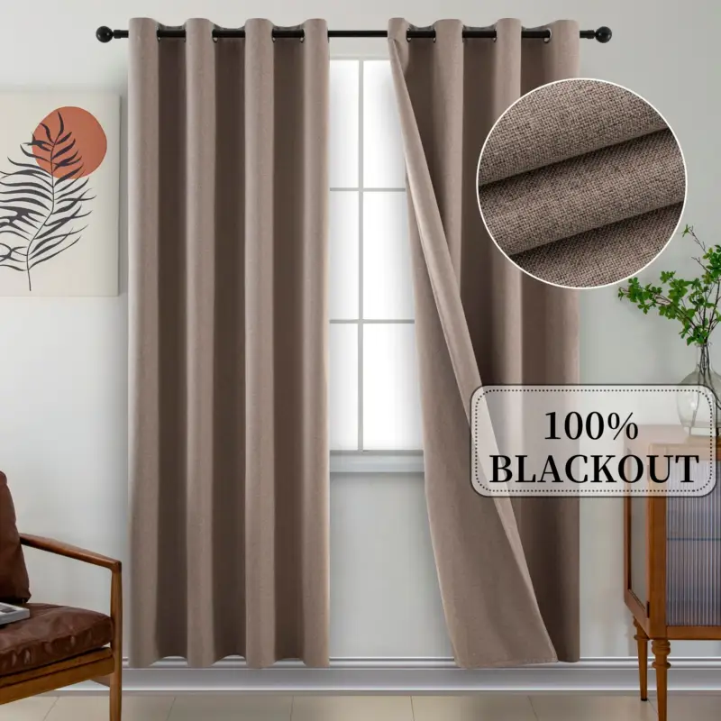 Commander Maintenant Custom blackout curtain with sound insulation for living room and b...
