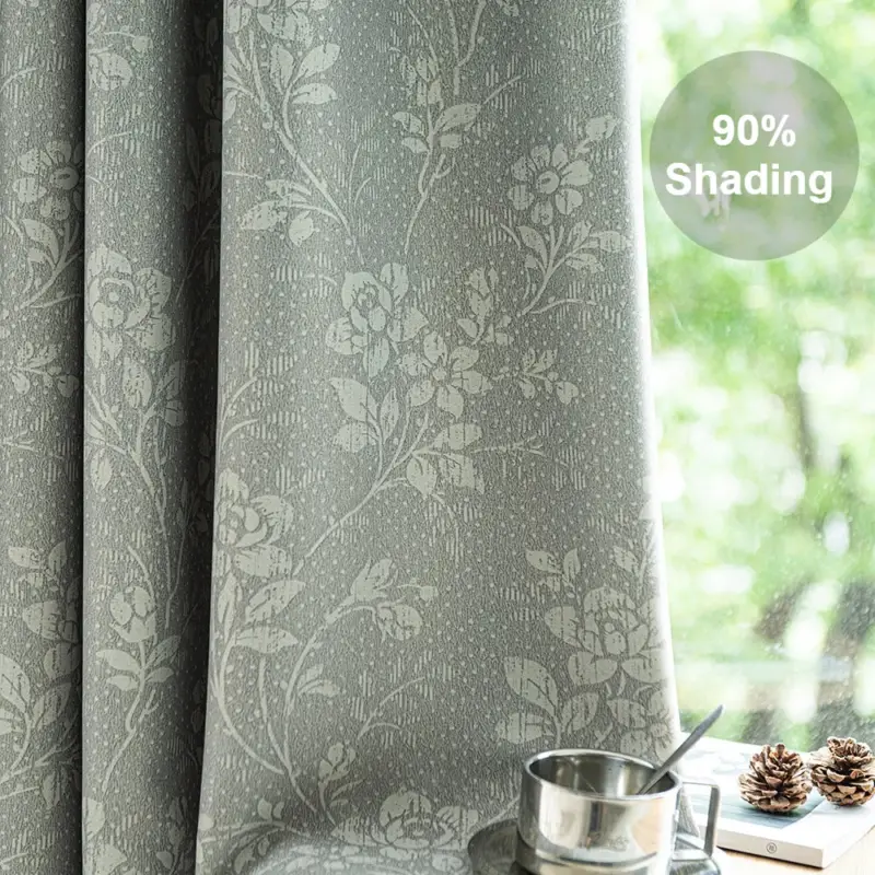 Modern floral blackout curtain for living room and bedroom Dernière Chance