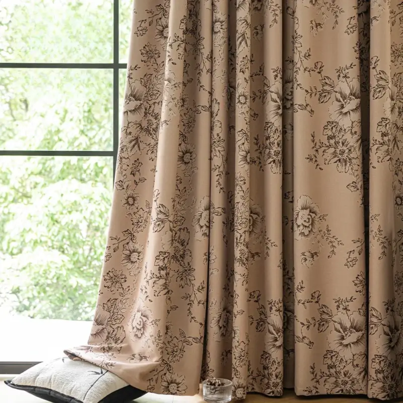 Acheter Direct Modern floral blackout curtain for living room or bedroom