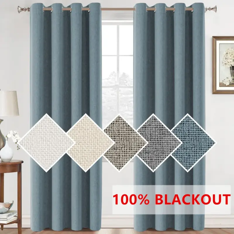 Extra long custom blackout noise reducing curtain Paiement Sécurisé