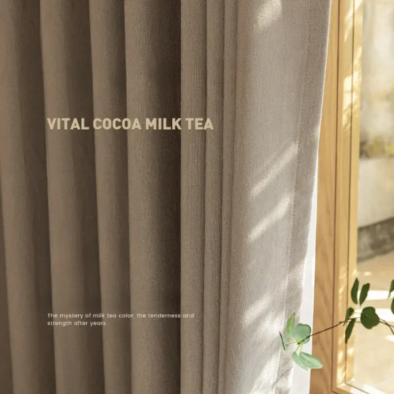 Promotion Thick blackout curtain japanese minimalist style for living room an...