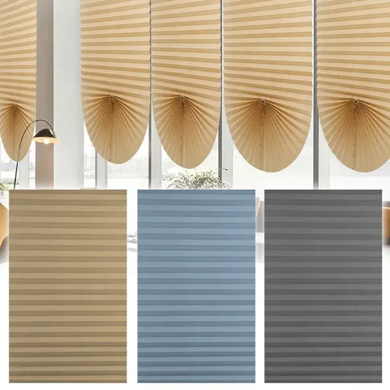 Haute Qualité Semi-blackout self-adhesive pleated blind for window