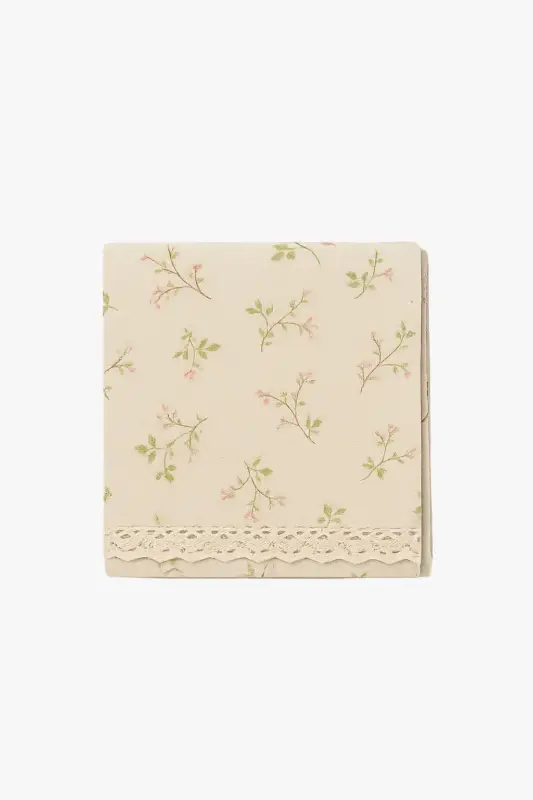 Country-style tablecloth with daisy lace and tassels Bon Plan