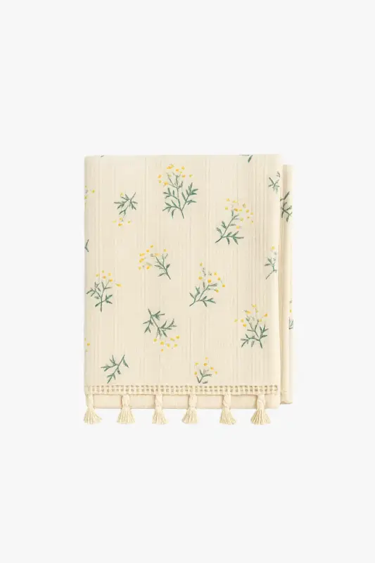 Cotton tablecloth with daisy pattern korean style elegant table Expédition Rapide