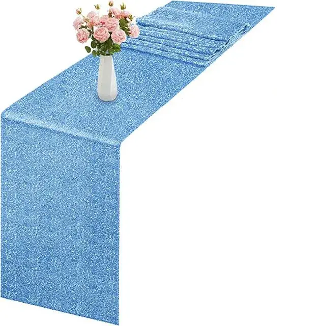 Gold sequin table runner for party decoration Nouveauté