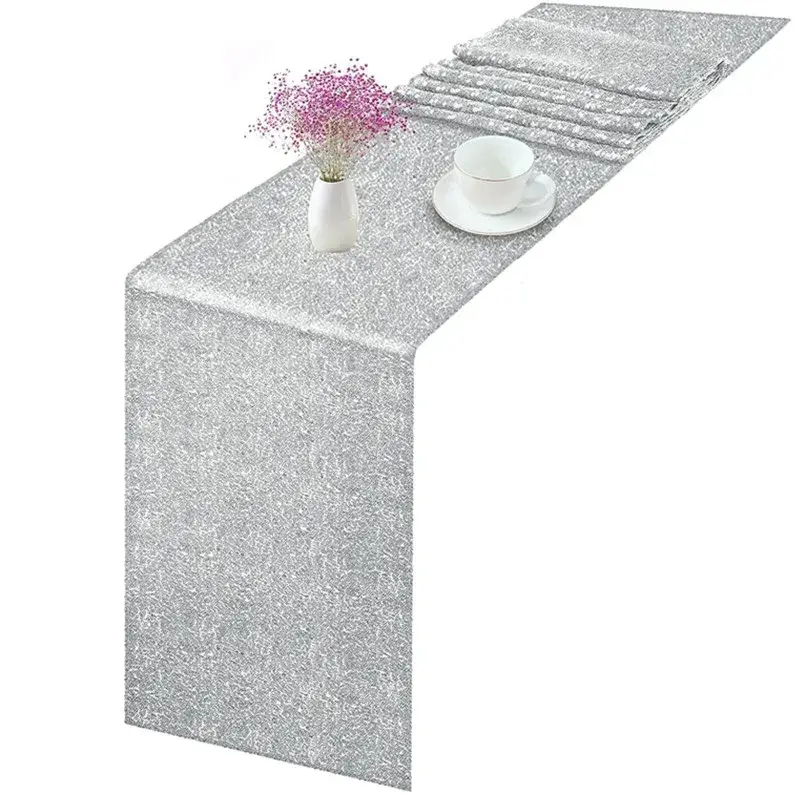 Offre Exclusive Glitter sequin table runner gold silver pink