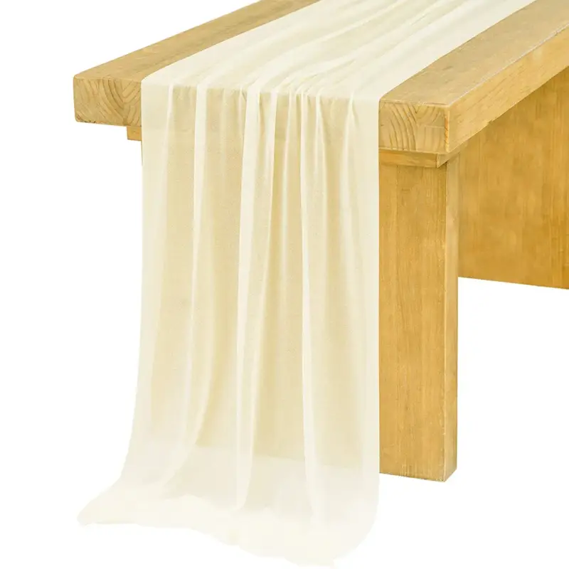 Soldes Set of colourful sheer boho chiffon table runners (set of 4)
