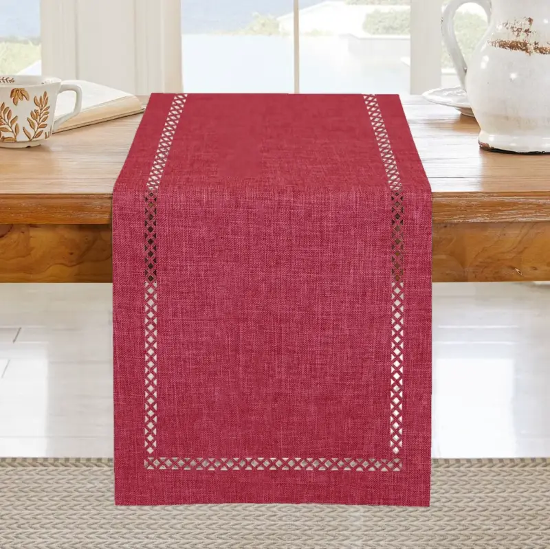 Promotion Saisonnière Modern openwork linen table runner