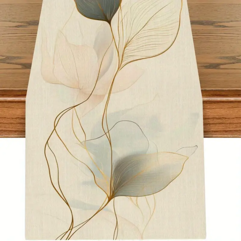 Abstract leaf table runner with botanical style Affaire À Saisir