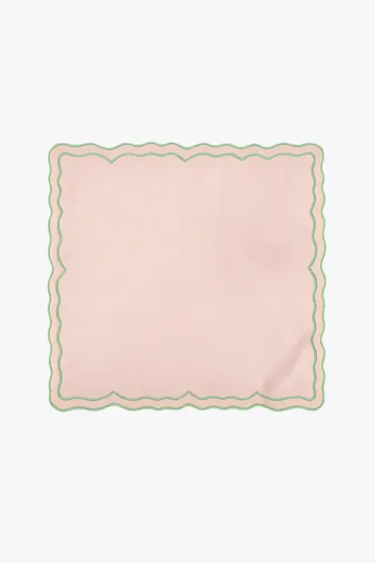 Meilleure Vente Vintage embroidered cotton placemat with wavy edges