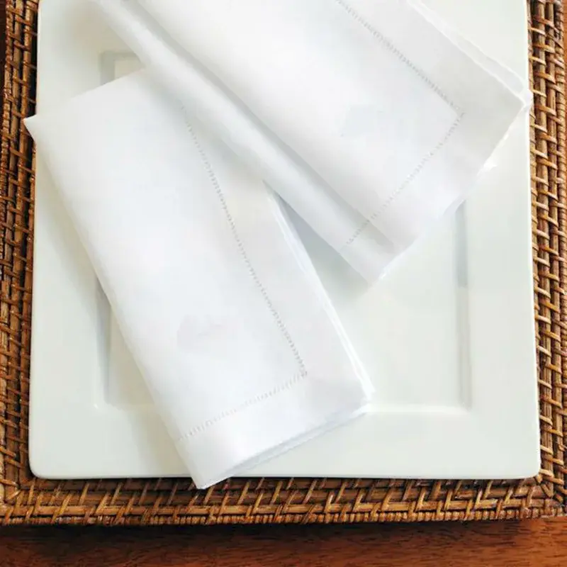 Set of six embroidered linen napkins Nouvel Arrivage