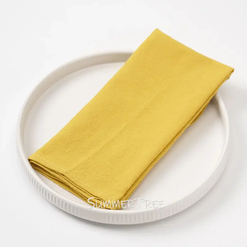 Usine Directe Set of 6 washed cotton absorbent table napkins