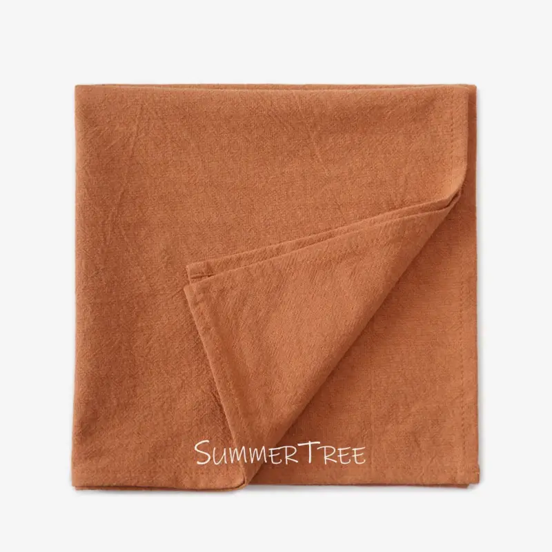 Set of washed cotton table napkins mediterranean style Acheter Direct