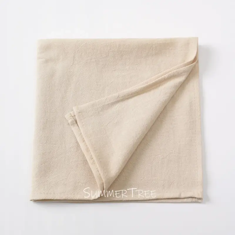 Satisfait Ou Remboursé Set of 6 washed cotton mediterranean style napkins