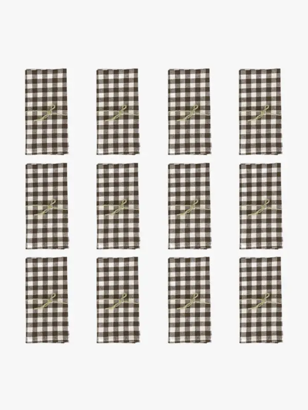 Modern checked polyester table napkin Prix Bas