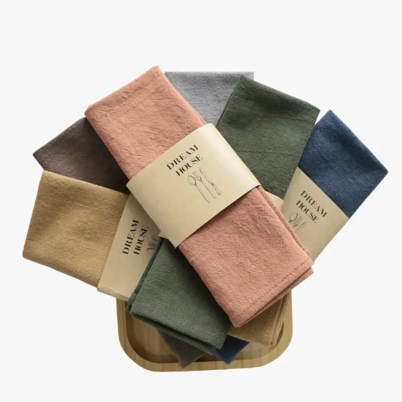 Thick cotton linen napkin modern style Certifié