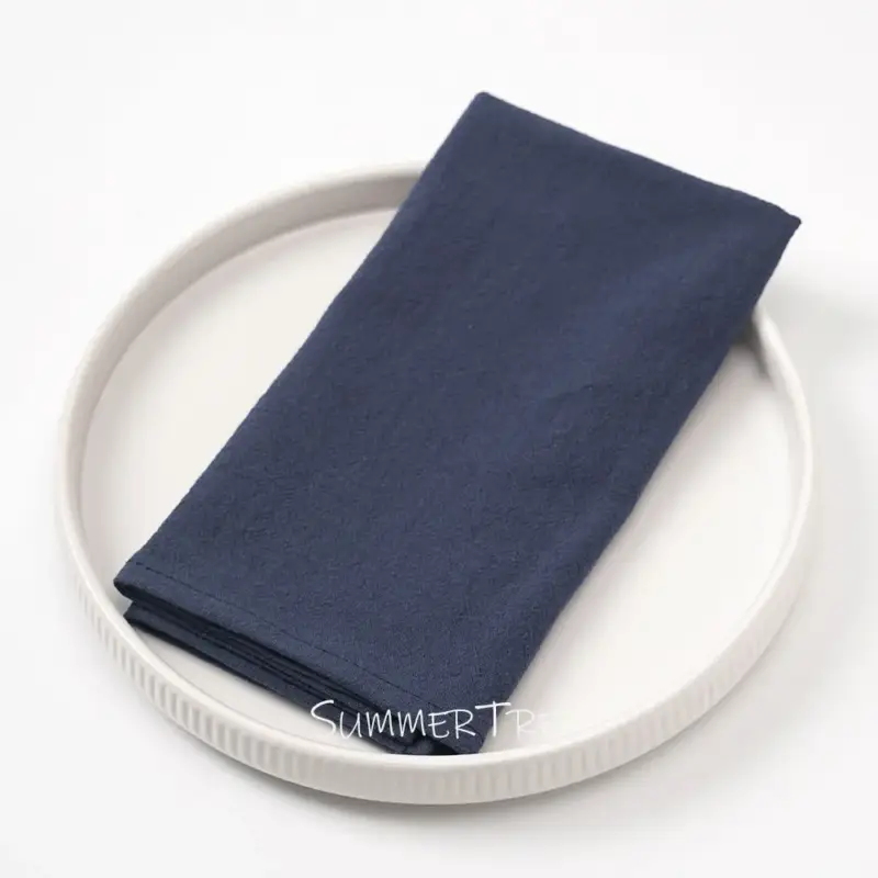 Set of vintage-style washed cotton napkins Achat Immédiat