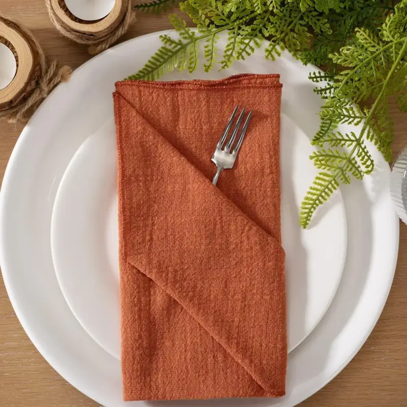 Bon Marché Set of 10 cotton gauze napkins