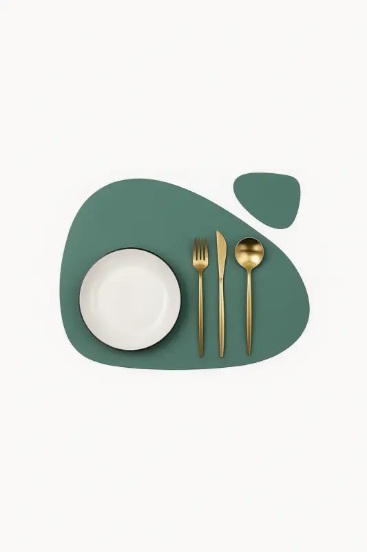 Pu leather placemat and coaster set Prix Cassé