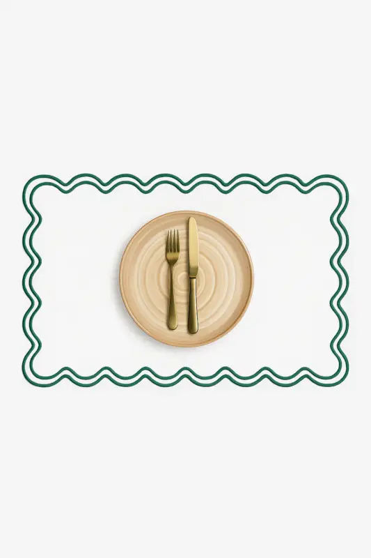 Cotton placemat with scallop shell pattern Achetez Aujourd'hui