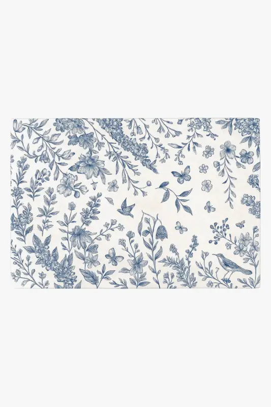 Hydrangea floral placemat set for kitchen and home Prix Promo