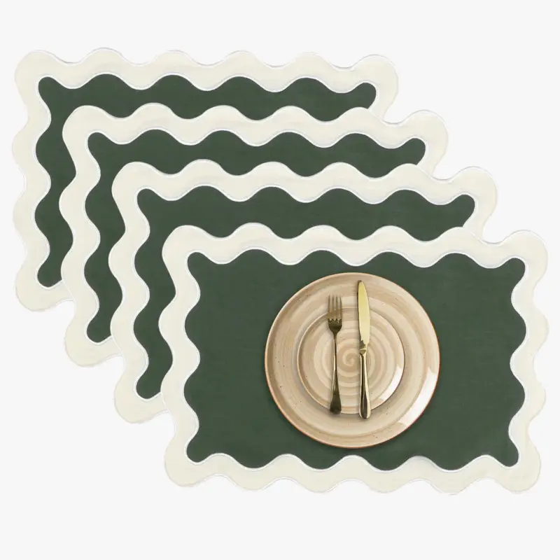 Commander Vite Modern style cotton napkin set of four