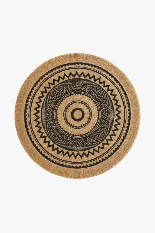 Bamboo woven country style placemat with tassels Satisfait Ou Remboursé