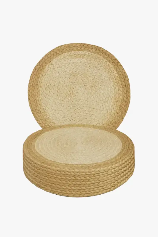 Natural woven rattan placemat set for table decoration Authentique