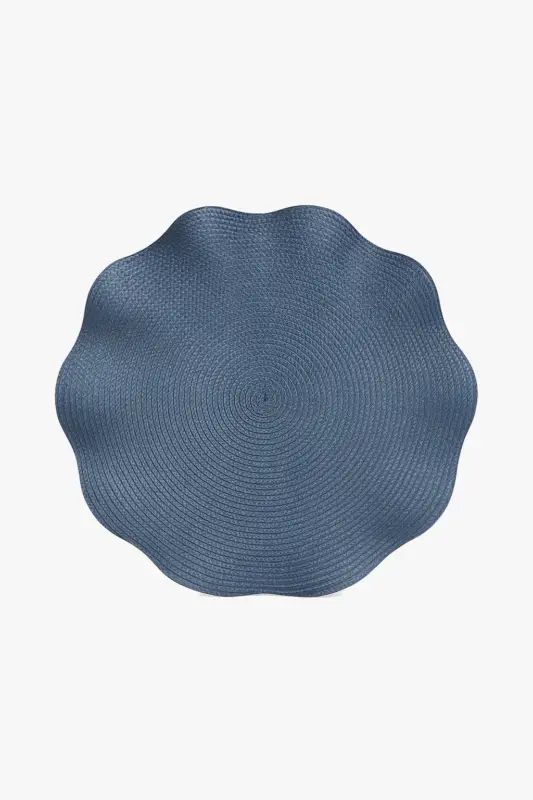 Modern wavy woven placemat set, washable, contemporary style Prix Cassé