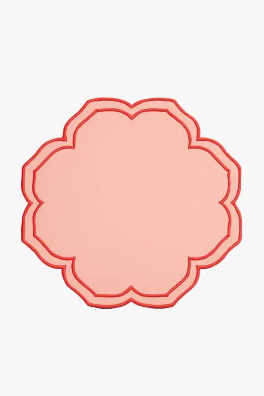 Pas Cher Cotton placemat set with scallop design, modern style