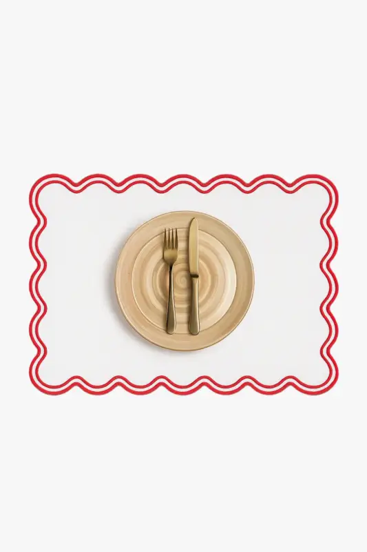 Jusqu'à Épuisement Des Stocks Saint-jacques motif cotton linen placemat set