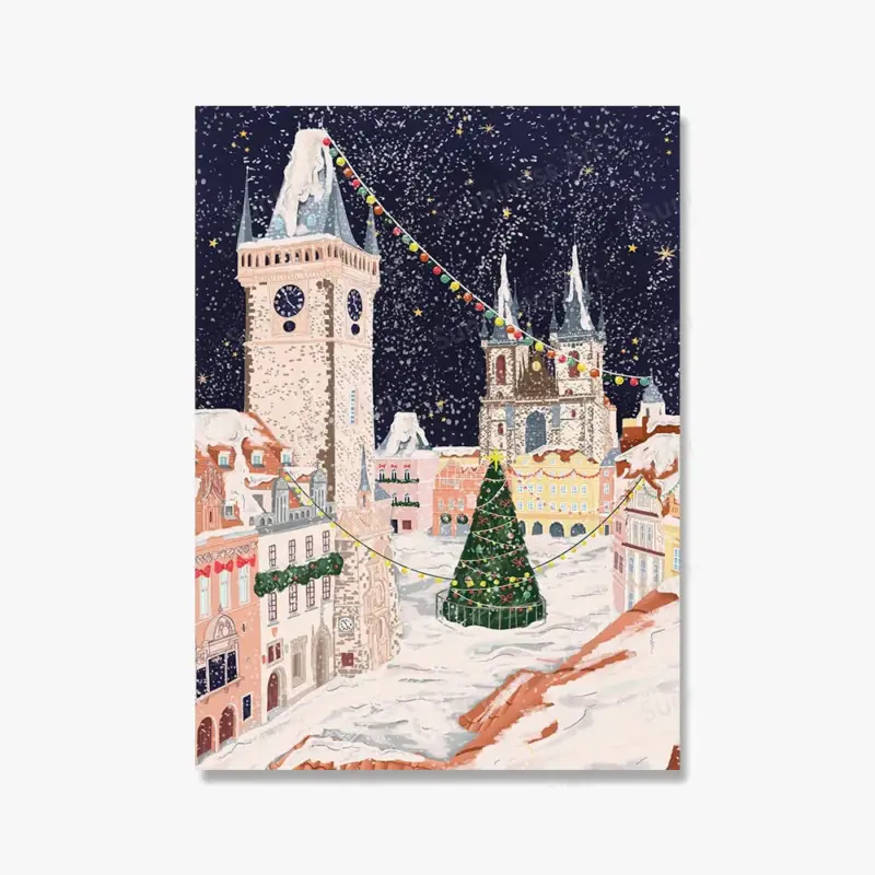 Livraison Express Travel wall art london paris prague holiday cottage decoration
