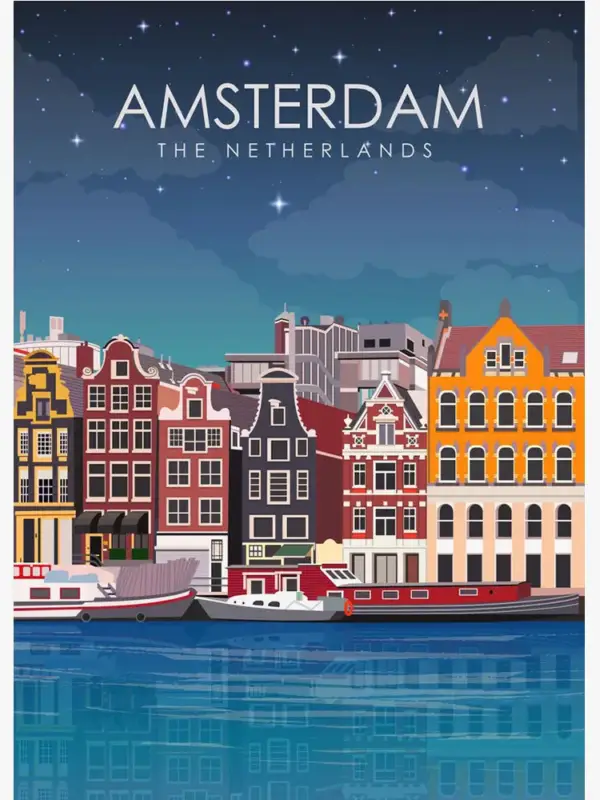Artistic world cities poster for interior decoration Nouveauté