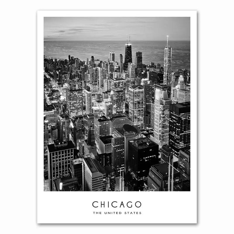 Top Vente Modern new york london and paris black and white posters