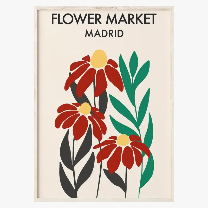 Floral poster abstract painting nordic style wall decoration Haute Qualité