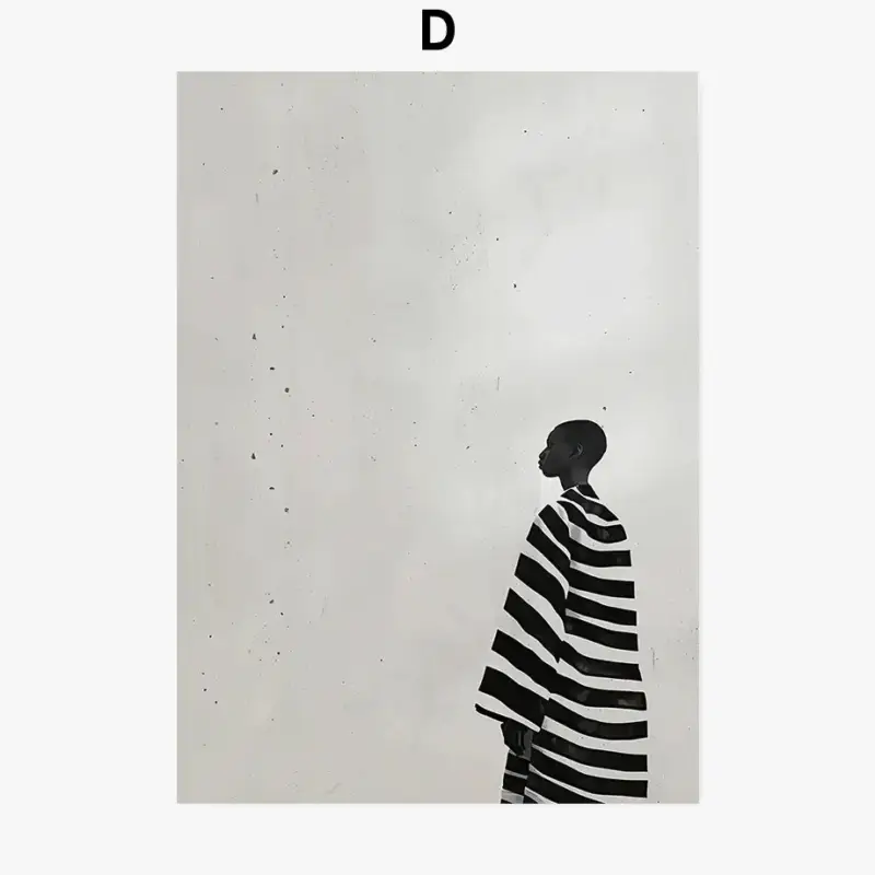 Abstract wall art woman and cat for interior decoration Prix Cassé