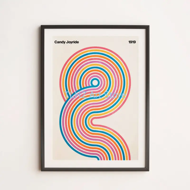 Retro colourful flower posters and prints for wall decor Meilleur Prix